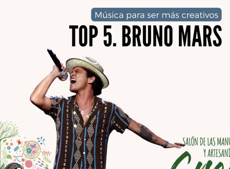 TOP 5 canciones para promover la creatividad. Bruno Mars. | Creativa Barcelona
