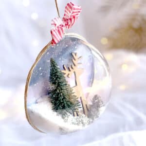 Mini mundo navideño en shaker | Creativa Barcelona