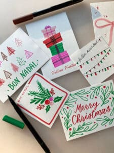 Tarjetas de Navidad fáciles | Creativa Barcelona
